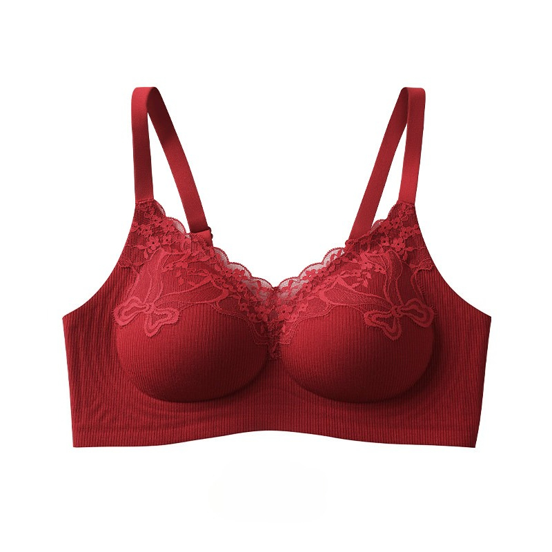 Women Fashion Ribbed Lace Bral - Lace Bralette Set review and price